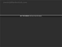 Tablet Screenshot of classicbilliardsclovis.com